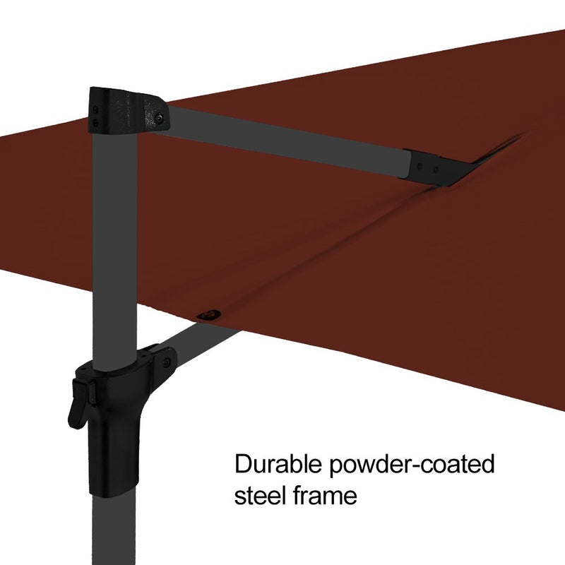 Sorara 10 Feet Offset Cantilever Umbrella with 6 Ribs