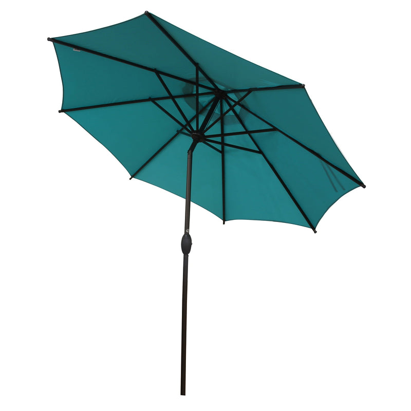 9 Feet Patio Market Table Umbrella with Push Button Tilt and Crank (8 ribs)
