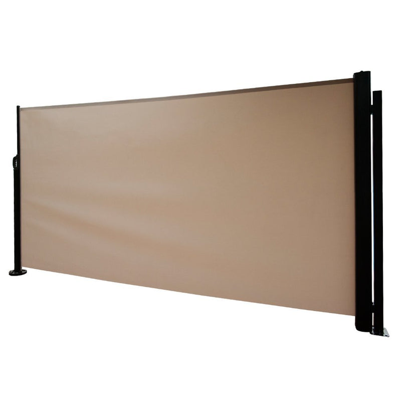 Patio Privacy Divider with Steel Pole, 5.2'H, Beige