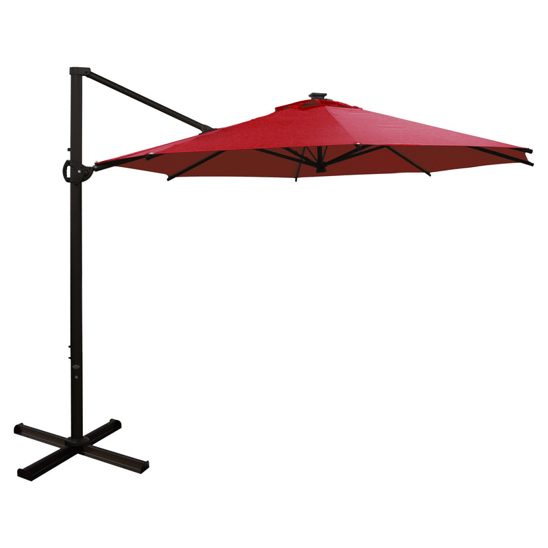 11 Feet Offset Cantilever Umbrella Patio With Cross Base