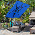 Abba Patio 9 by 7 Feet  Rectangular Offset Cantilever Umbrella