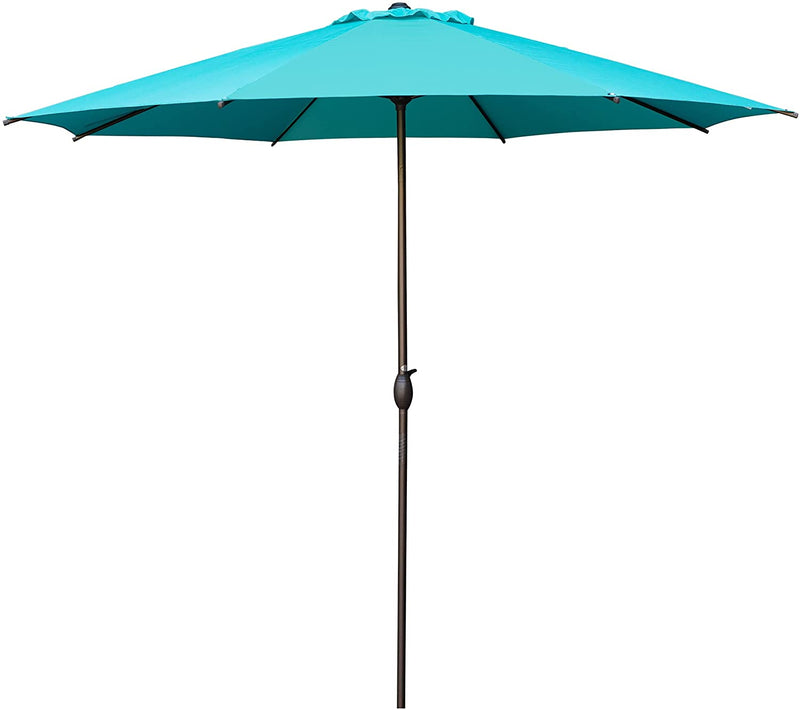 11 Feet Market Umbrella With Push Button Tilt And Crank, 8 Ribs