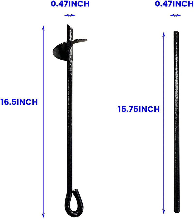 Abba Patio Spiral Ground Anchor Stake for Securing Tents, Canopies, Sheds, Carports, Swingsets