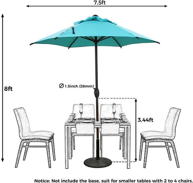 7-1/2 ft. Round Outdoor Market Patio Umbrella