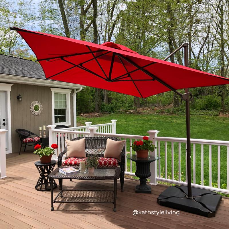 Cover Replacement for 8 x 10 Feet Rectangular Offset Cantilever Umbrella (Frame Not Included)